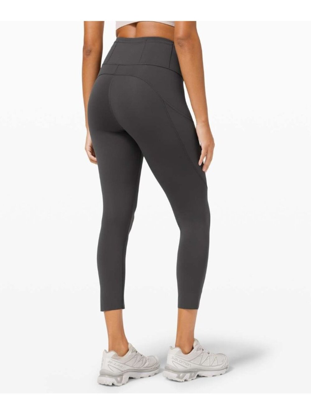 Lululemon Fast and Free High-Rise Crop Leggings  23" Graphite Grey 12